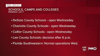 Openings planned for Wednesday