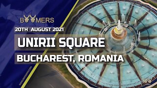 UNIRII SQUARE, BUCHAREST, ROMANIA - 20TH AUGUST 2021