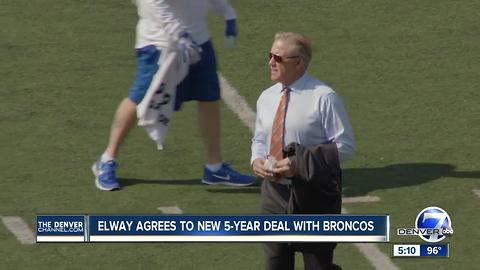 John Elway agrees to new 5-year deal to run Denver Broncos through 2021