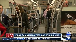 First commuters test out RTD G Line