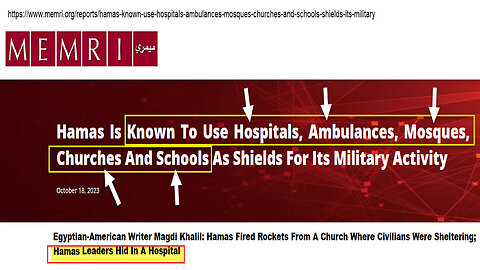 Clare Lopez - Israel War - Hamas Operations - Under Hospitals & Human Shields