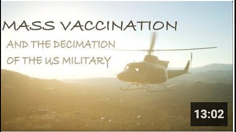 Mass Vaccination and the decimation of the US MILITARY