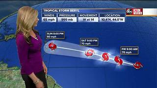 Tropical Storm Beryl forms in the Atlantic