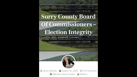 Election Integrity- Surry County, NC - Commissioner’s Meeting - Action/Inaction