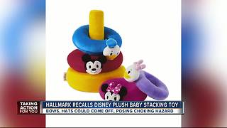 Hallmark recalls plush baby stacking toys due to choking hazard