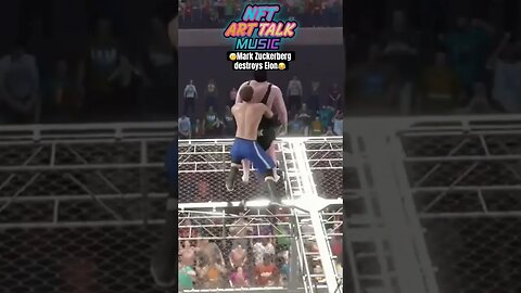 Mark Zuckerberg German Suplex Elon Musk 🤕😳 thru Hell In A Cell 15 foot fall WWE2K23 🤼‍♂️