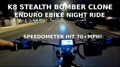 K8 STEALTH BOMBER ENDURO E-BIKE : NIGHT RIDE WRIGLEYVILLE CHICAGO : LED MODS AT END! (GOPRO HERO10)