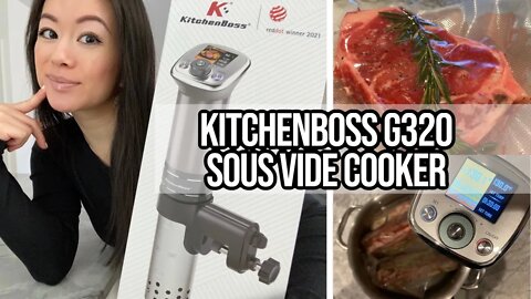 🥩 Kitchenboss G320 Sous Vide Cooker Review NY Strip Steak Recipe | G210 Vacuum Sealer | Rack of Lam