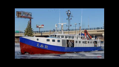 Fishing tug L&R ice ops on the Black river