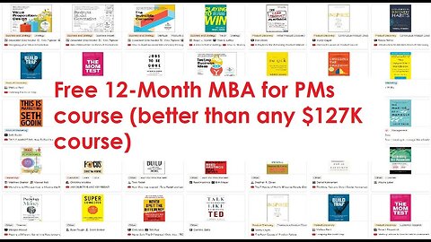 Free 12-Month MBA for PMs course (better than any $127K course)