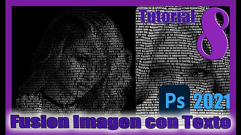 🆕 Como hacer el efecto Retrato con Texto en Photoshop 🔥 ✅ Fusión de Imagen y Texto ✅Tutorial 8