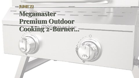 Megamaster Premium Outdoor Cooking 2-Burner Grill, While Camping, Outdoor Kitchen, Patio Garden...