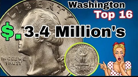 16 Ultra Quarter Dollar Rare Washington Quarter worth lot of money! Coins worth money!