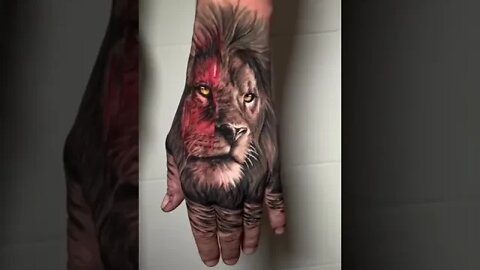 Bespoke Body Art — Healed stomach on Guntis (lion from reference)...