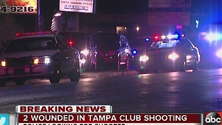 Club shooting in Tampa hospitalizes two; police looking for shooter