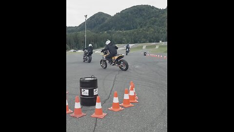 Moto Drift Battle - KTM 450 Supermoto vs Kawasaki Ninja #shorts #viral