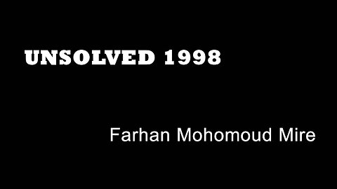 Unsolved 1998 - Farhan Mire - Harrow Murders - True Crime Videos - True Crime Books - Cold Case