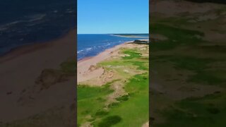 Drone above a big beach