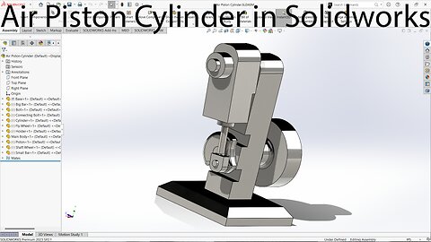 How to Make Air Piston Cylinder in Solidworks 2023
