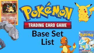 Pokemon Base Set Complete Card List