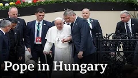 Pope Francis arrives in Hungary for three-day visit - BBC News
