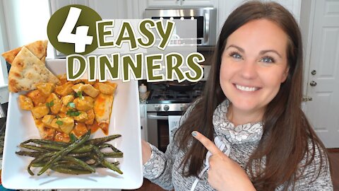 4 EASY DINNERS | WEEKNIGHT DINNER RECIPES | WHAT'S FOR DINNER | AMBER AT HOME