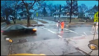 Hero Crossing Guard Saves Child From Speeding Car