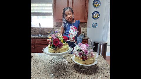 Teaching My Granddaughter to Make A Lemon Lime Cake From Scratch