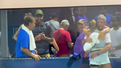 Czech tennis star Sara Bejlek's father and coach grabbed her BACKSIDE. us open