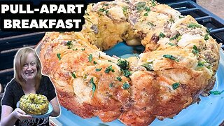 PULL APART Sausage, Egg, & Cheese Breakfast using canned biscuits
