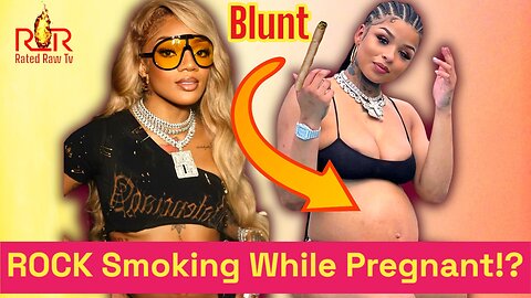 Chrisean Rock : Pregnant & Smoking a Blunt