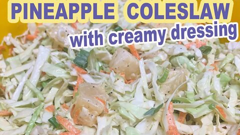 Pineapple Coleslaw, Hawaiian Flavored Side Dish Recipe