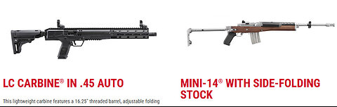 2024 Ruger LC .45 Carbine and Mini-14 Stainless Folding Stock - SHOT Show 2024