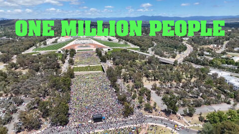 ONE MILLION PEOPLE - CANBERRA, ACT, AUSTRALIA - FEB 12, 2022.