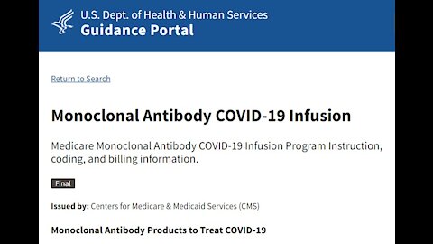 US Dept H & H Monoclonal Antibody Products to Treat COVID-19