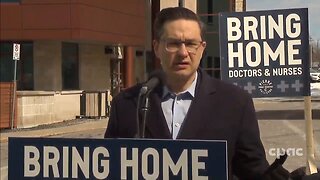 Canada: Conservative Leader Pierre Poilievre speaks with reporters in Ottawa - March 19, 2023