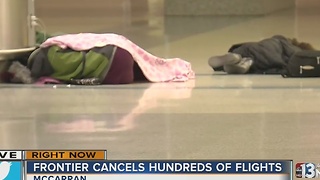 Frontier passengers stranded at McCarran Airport