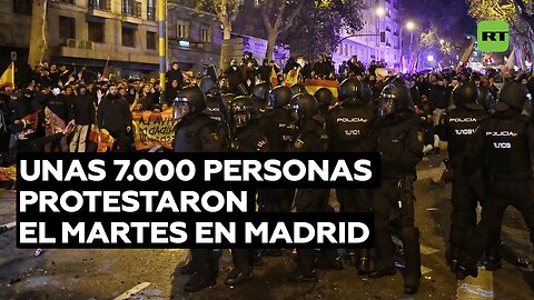 Una nueva noche de protestas en Madrid acaba con 39 heridos y 7 detenidos