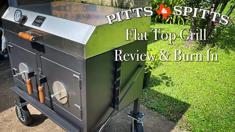 Pitts & Spitts Adjustable Flat Top Grill Review And Burn In