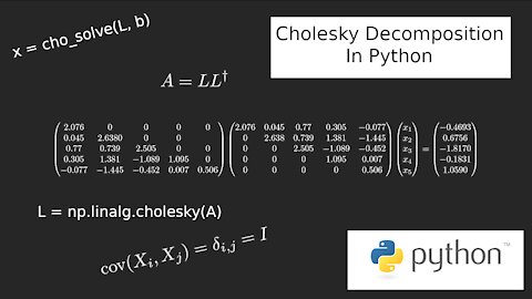 Cholesky Decomposition and Its Applications in Python