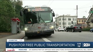 Push for free public transportation