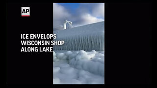 Encased In Ice Wisconsin Along Lake Michigan WOW
