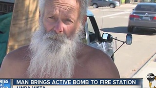 Man Brings Active Bomb to Fire Station