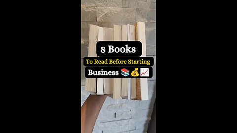 8 books to read before start a business