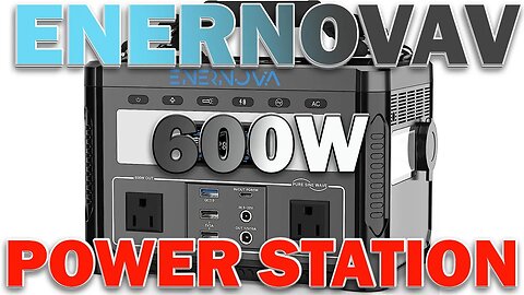 ENERNOVAV 600W Portable Power Station LiFePO4 Battery Solar Generator Outdoor Camping/RVs/Home Use