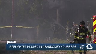 2 Cleveland firefighters suffer minor injuries during fire at vacant house