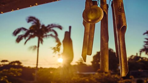 wind chimes to fall asleep by | Black screen, relax, fall asleep, stay calm, focus