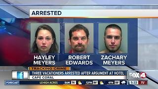 Three arrested for disorderly intoxication at Cape Coral hotel