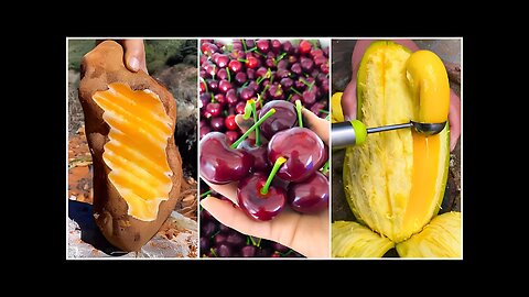 Farm Fresh Ninja Fruit | Tik Tok China | (Oddly Satisfying Fruit Ninja)