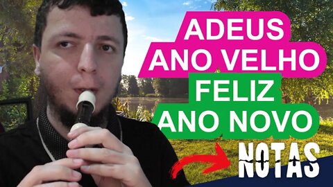 ADEUS ANO VELHO, FELIZ ANO NOVO na FLAUTA DOCE notas fáceis